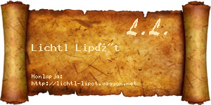 Lichtl Lipót névjegykártya